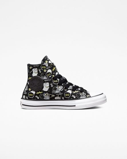 Tenisi Inalti Fete Converse Chuck Taylor All Star Easy-On Raccoons Negrii Gri | RO S13DKZ594